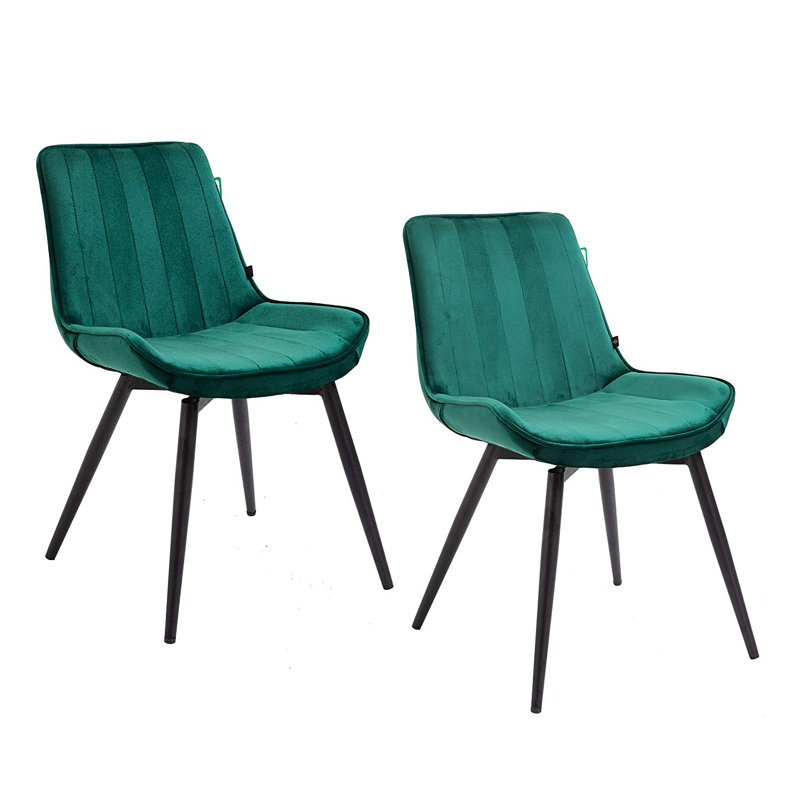 Pyle 47cm H Velvet Upholstered Side Chair, Green