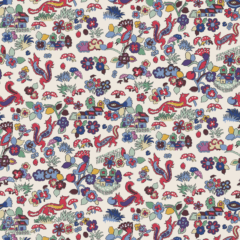 Floral Wallpaper Roll, White