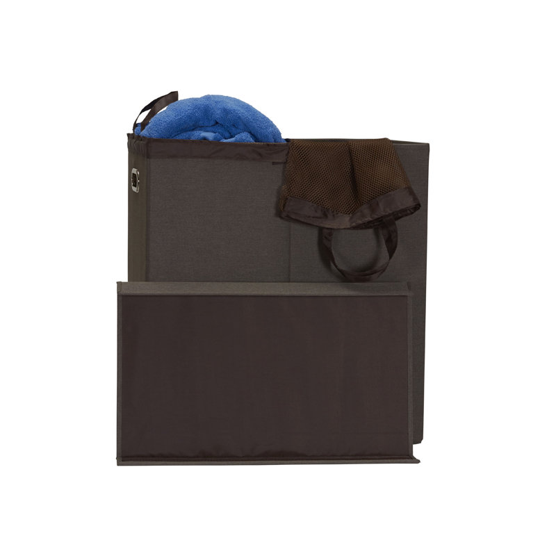 Labombard Fabric Laundry Sorter with Handles, Cobblestone