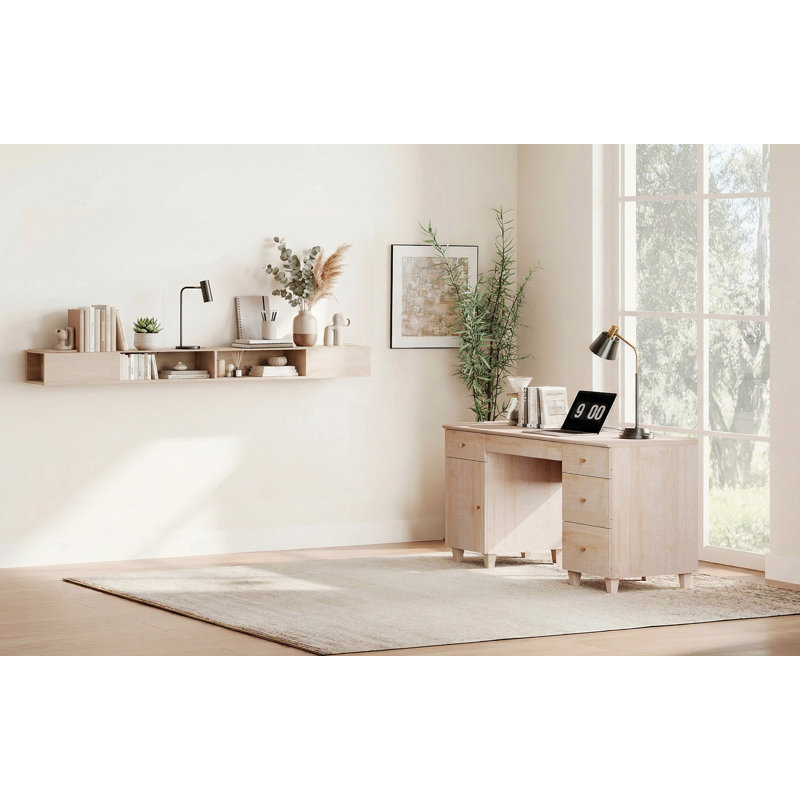 WAMPAT Desk And Floating Bookcase Set