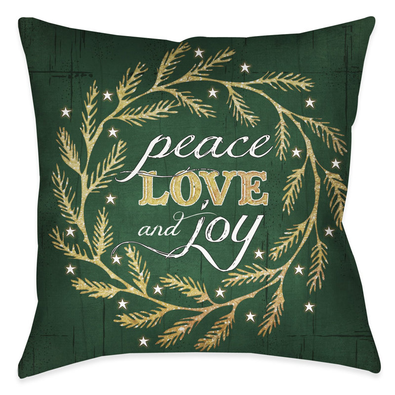  Coussin décoratif intérieur Peace Love Joy