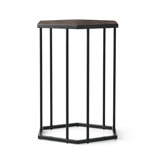 Renee Hexagonal End Table with Metal Frame