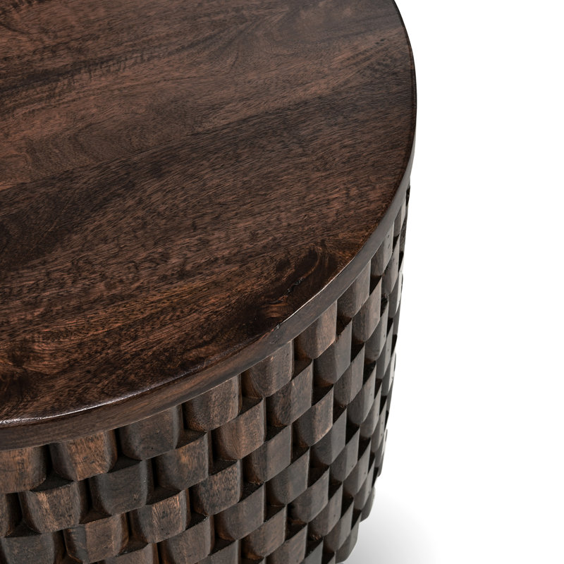 Norwood 25" Round End Table, Brown