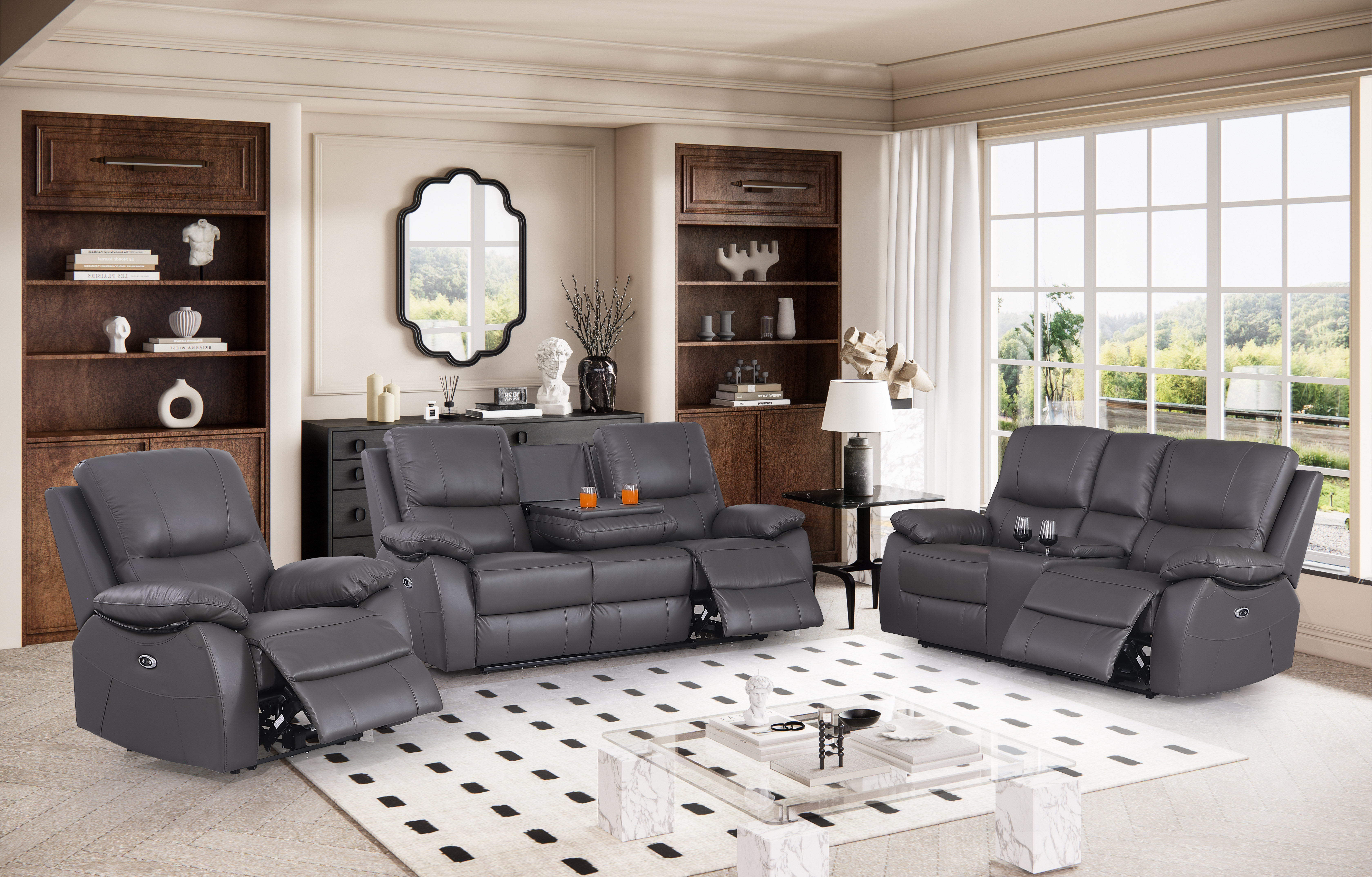 Latitude Run® Modern Living Room 3‑Pc Sofa Set