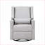 Fauteuils inclinables, fauteuil oscillant pivotant contemporain avec coussin lombaire | Tissu blanc cassé-123349581