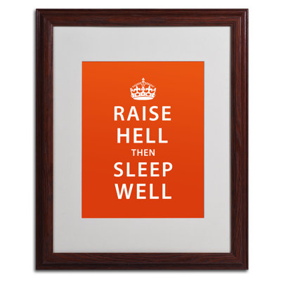 « raise hell vi » par megan romo, art textuel sur toile tendue