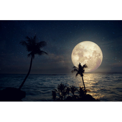 Pleine lune et plage