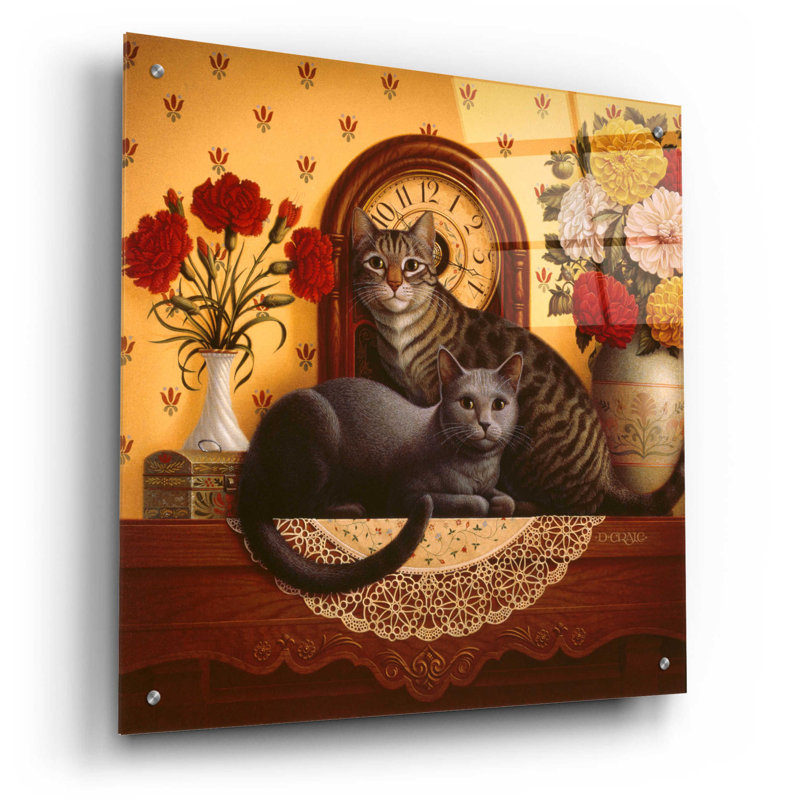 047 Mantel Cats par Dan Craig, H 24 po x l 24 po x P 0,2 po