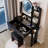 17" Round Vanity Table With 3 - Color Adjustable Led And Cushioned Stool, Touch Switch Control, 2 Ac + Power Sources, Large Desktop, Multi Layer Storage, American Style, Material, 31.5 In Depth