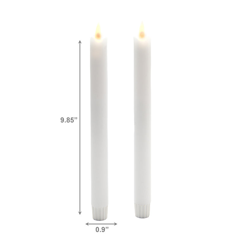 Ensemble de 2 chandelles en cire blanche Haight Led