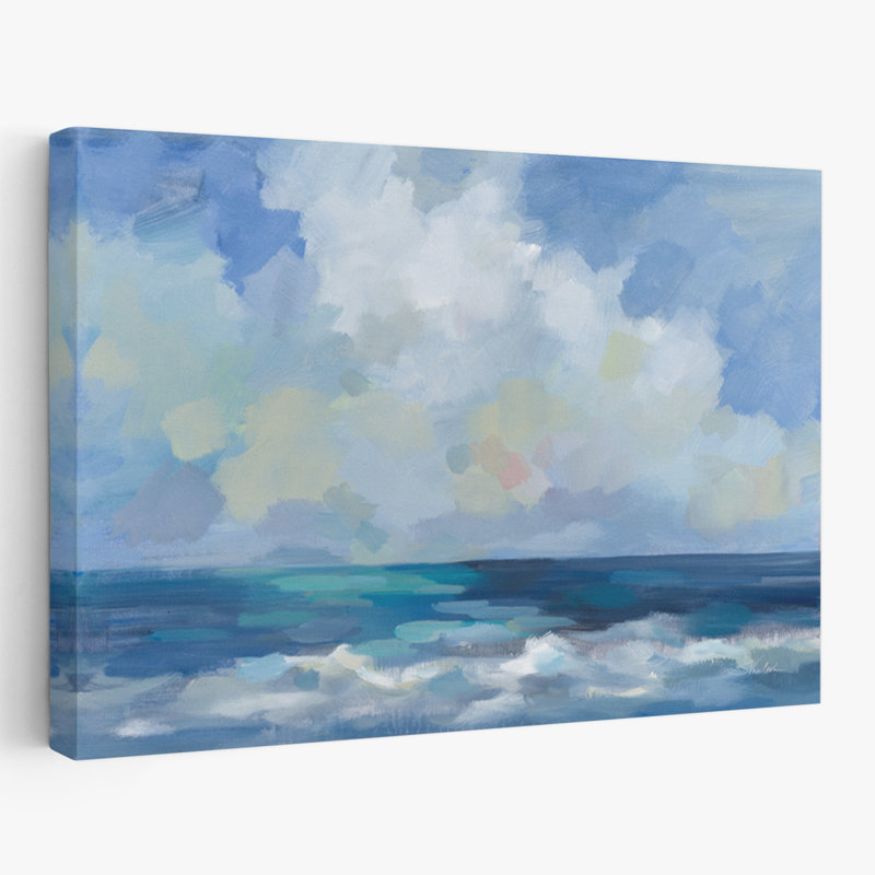 Vagues côtières et côtières et nuages, H 24 po x l 16 po