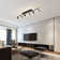 Black/Gold LED Adjustable Fixed Track Lighting Head