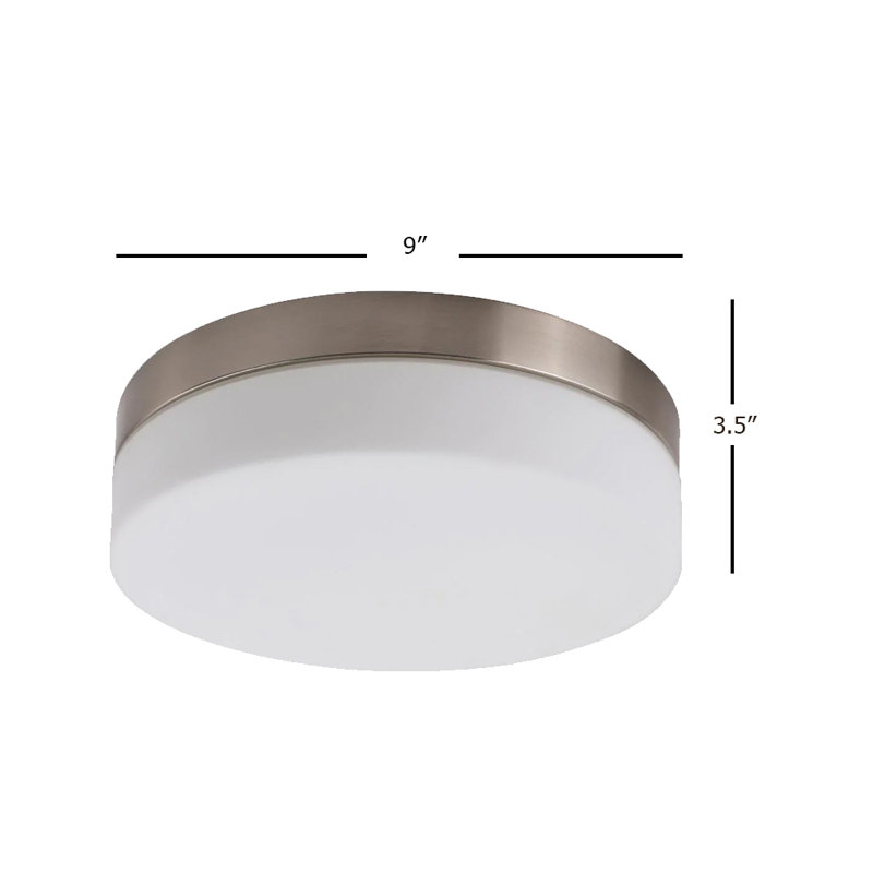 Tudela LED Flush Mount, 3" H x 9" W x 9" D