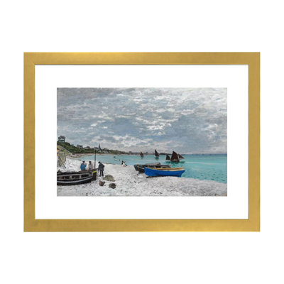 La plage à Saint-Adresse par Claude Monet - reproduction d'art