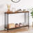 Industrial Narrow Console Table with 2-Tier Open Storage Shelves, Sturdy Metal Frame, Slim Sofa Side Table for Entryway, Hallway, Living Room, or Office, Vintage Color, 105×30×81cm