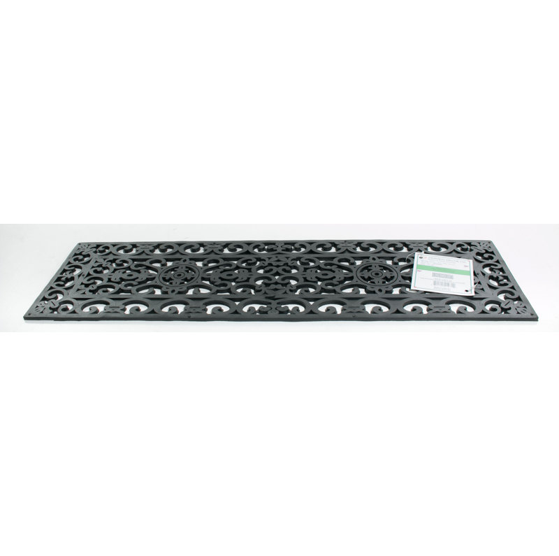9" X 30" Black Rubber Outdoor Door Mat