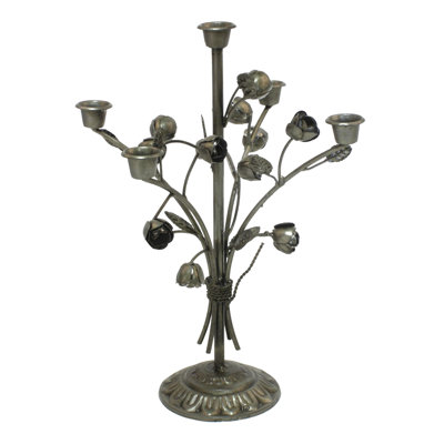 Energicus Metal Candlestick with Candle Included