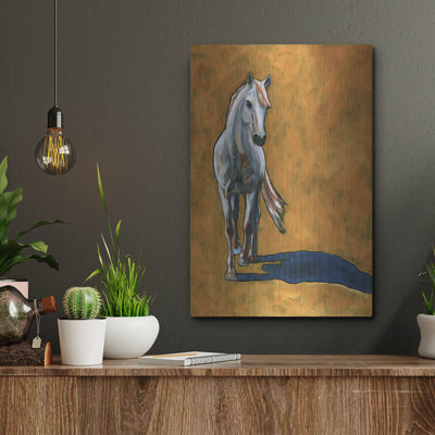 Art mural en métal «Horse Walk» par Bebe Keith