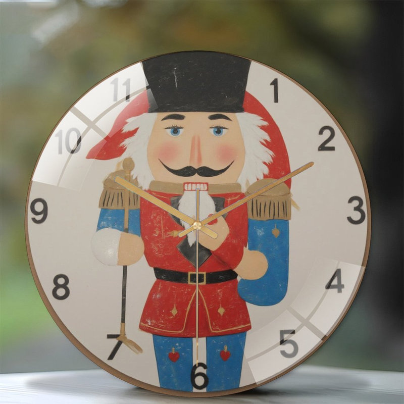 Casse-noisette-Jouet-Soldat-Horloge-Horloge murale moderne 12 po