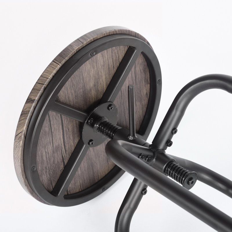 Joandry Swivel Adjustable Height Counter Stool with Metal Frame