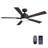 52'' Black Modern Dimmable Led Ceiling Fan with Reversible DC Motor and Remote Control-339776356-338669964-338669963