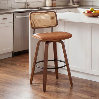 Swivel Upholstered Counter Stool