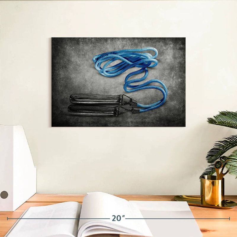 Sireci Blue Jumping Rope, 8" H x 12" W