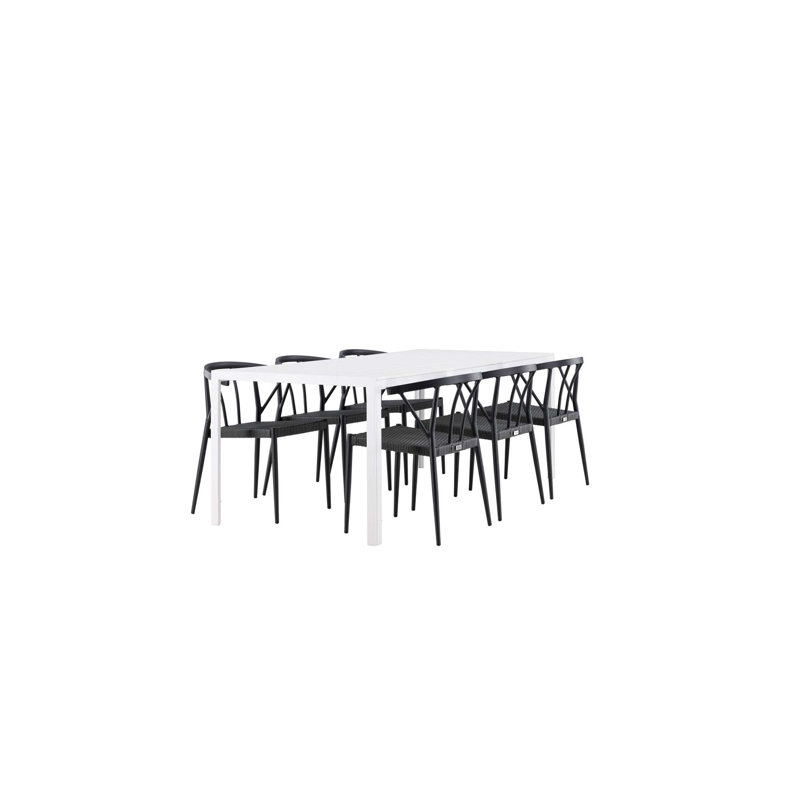 Yareli 6 - Person Patio Dining Set with Rectangular Table
