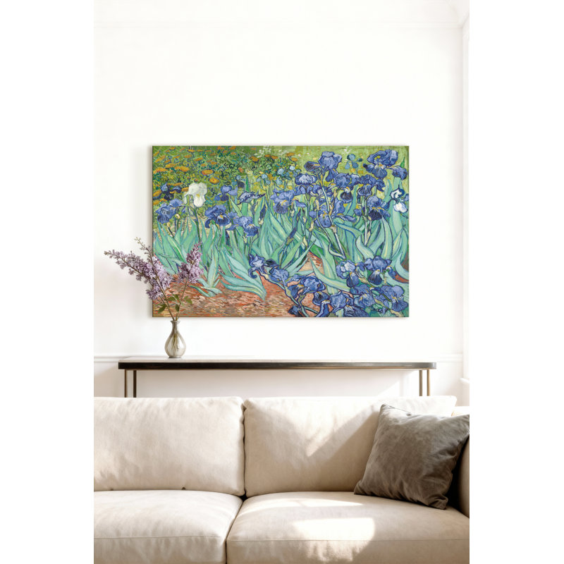 "Irises", reproduction sur toile tendue, H 8 po x l 12 po