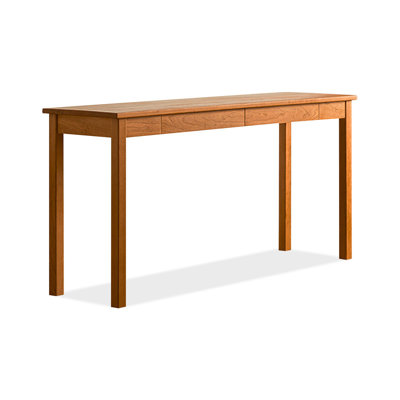 Bureau rectangulaire en bois massif avec 2 tiroirs Cerise