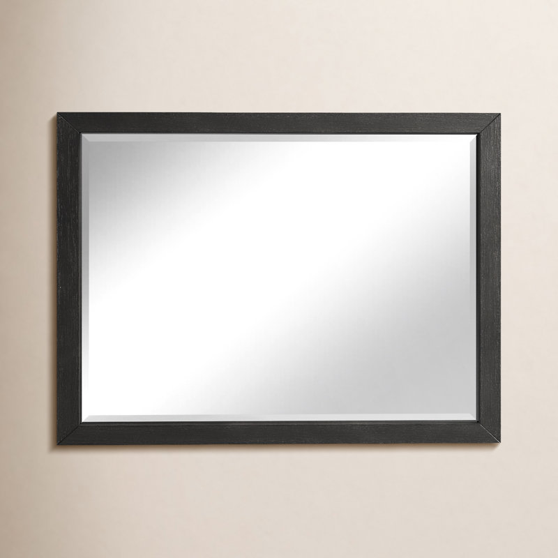 Miroir biseauté pour commode Eloise, Gris basalte