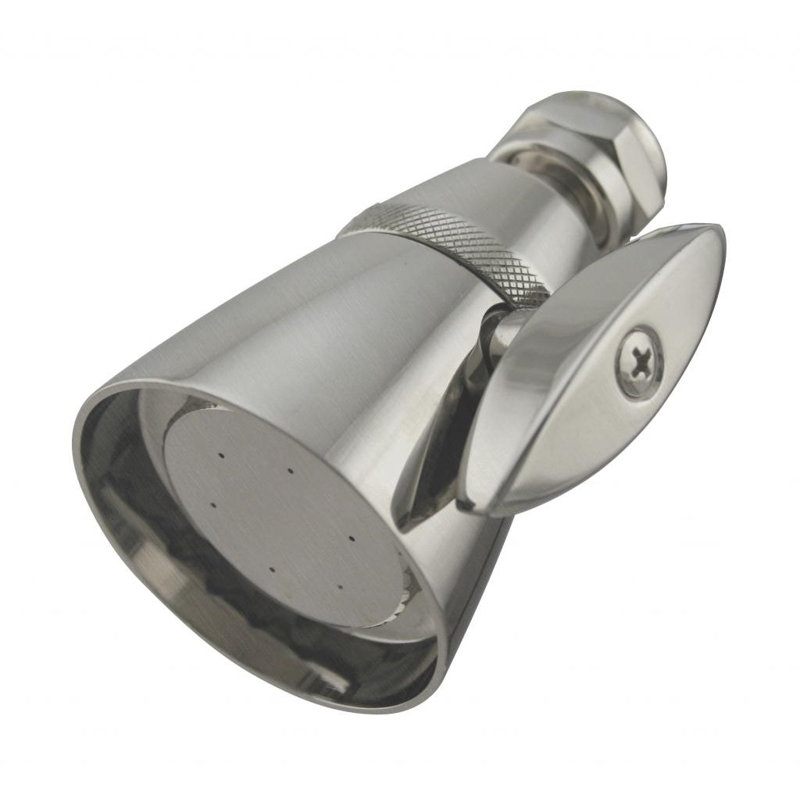 Pomme de douche réglable en laiton à 6 jets de 2 1/4 po Chatham Style, Nickel satiné