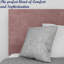 Structure de lit / sommier tapissier en bois de 15 po de qualité supérieure avec tête de lit, pieds en acrylique durables et élégants, options de couleurs multiples-705318054-705318026