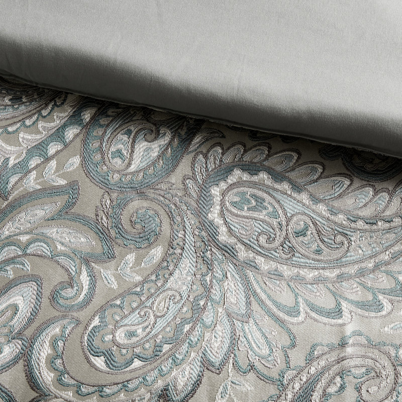 Édredon grand lit bleu sarcelle 12 pièces avec draps en coton, y compris édredon, taies décoratives, coussins décoratifs, jupe, drap-housse, drap plat et taies d'oreiller, rembourrage à 100%, design