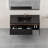 Bathroom Vanity with Sinks (Walnut+Black)