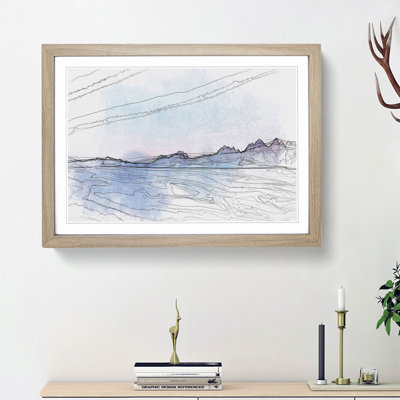 Mountains in Plose Italy in Abstract - Picture Frame Graphic Art Print on MDF