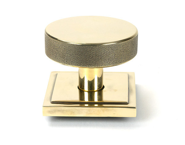 Brompton Single Dummy Door Knob , Aged Brass
