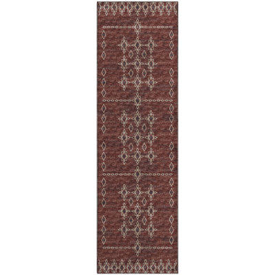 Premium Machine Washable Alliah AMF109 Paprika Rug