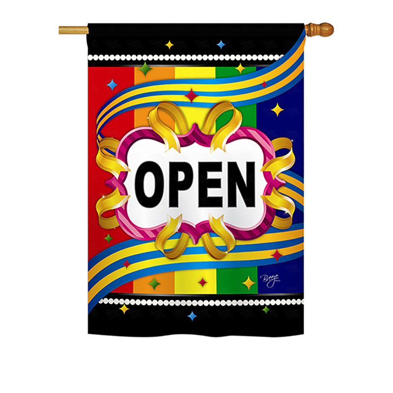 Drapeau de maison en polyester Arshen, H 40 po x l 28 po