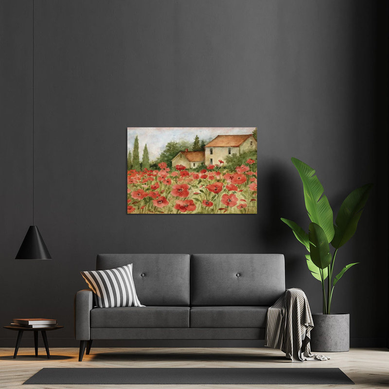 «Tuscan Landscape-Horiztonal» par Susan Winget - impression non encadrée, H 24 po x l 32 po x P 0,25 po