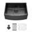 Durable 33x21x10 Farmhouse Apron Single Bowl Stainless Steel Kitchen Sink with Dent-Resistant T304 and Easy-Clean Surface