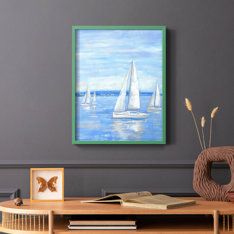 Série NAUTICAL - impression encadrée de qualité supérieure - prête à être accrochée - aucun clou requis, H 11 po x l 9 po