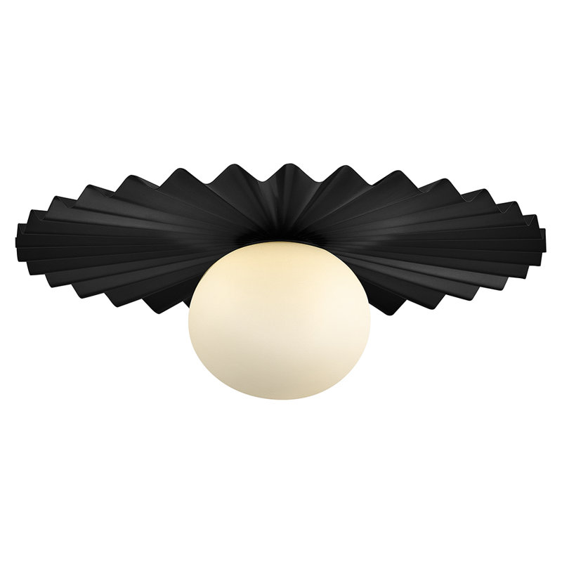 Plafonnier encastré moyen Stevie, Noir, H 5,5 po x l 13,75 po x P 13,75 po
