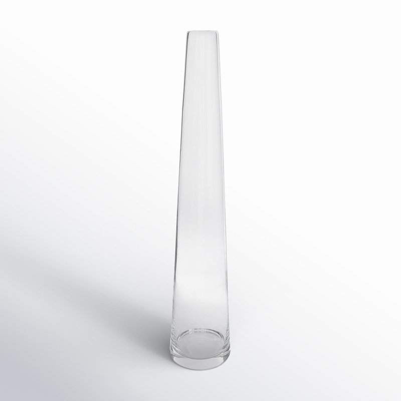 Vase de plancher en verre fait à la main, H 27,5 po x l 5,25 po x P 5,25 po