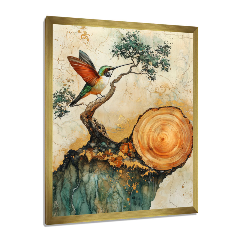 Gineva - Animals Wall Art Prints, H 20 po x l 12 po, Picture Framed, Doré