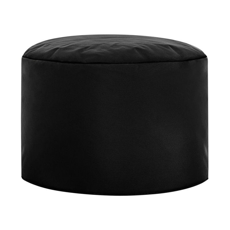  Repose-pieds pouf rond 20 po Goku, hydrofuge, Noir