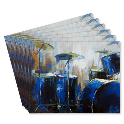 Abstract Drums Polyester Bonniview Set of 6 | Home Decor