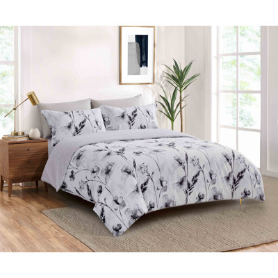 Ensemble de housse de couette réversible en microfibre 3 pièces Domen