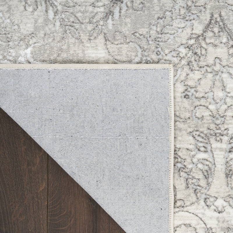 Kiyuana Damask Indoor Rug, Rectangle 5'3" x 7'3"