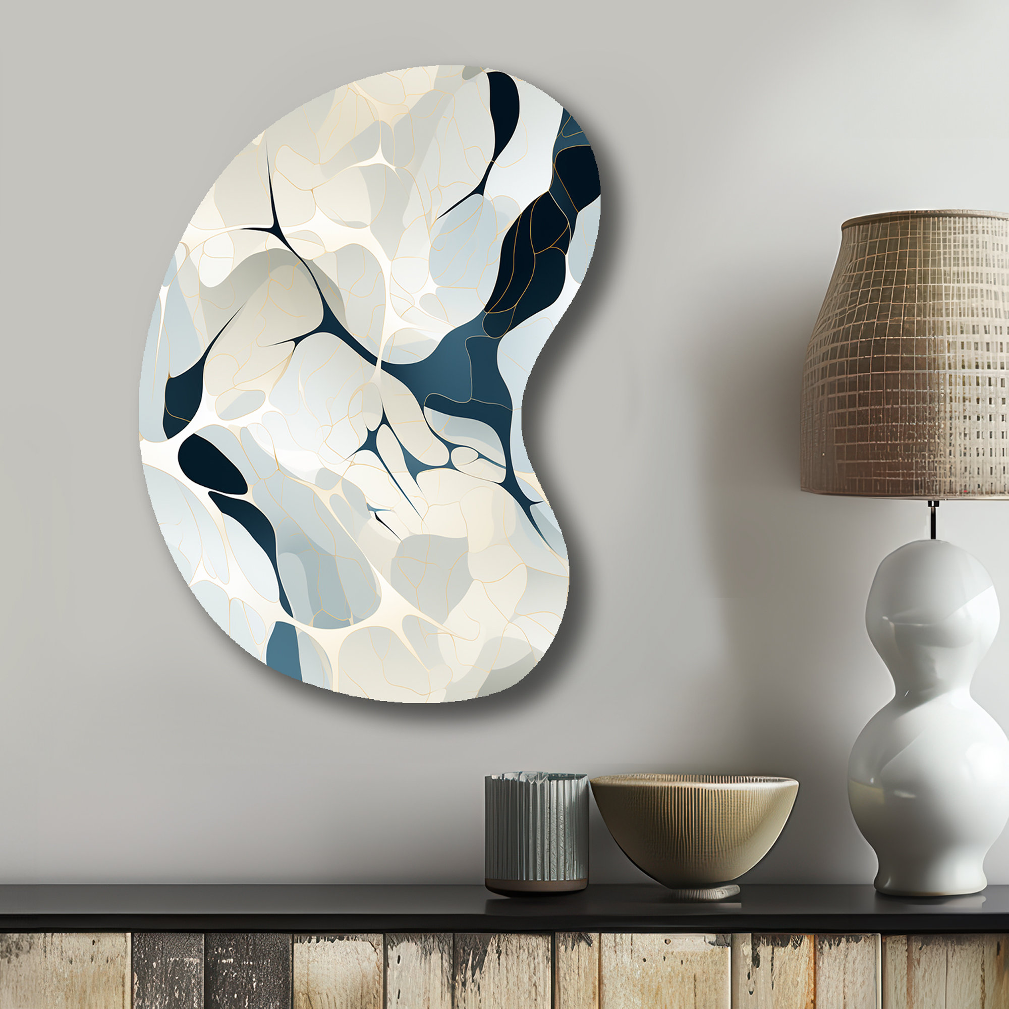 Design Art Whispering Abstraction Abstract Boom Shape Metal Wall